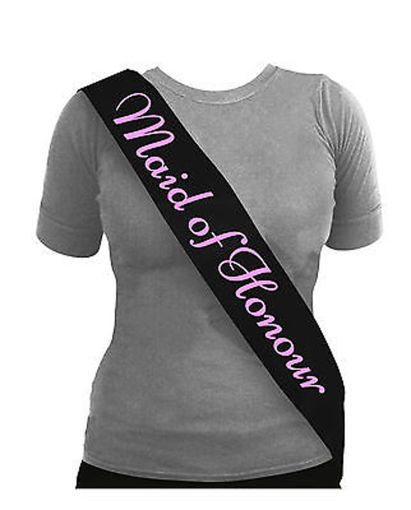 Picture of SASH MAID OF HONOUR BLACK
